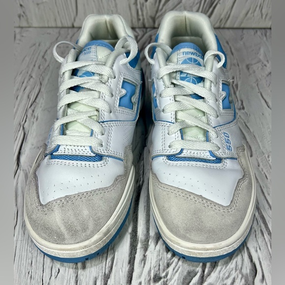 New Balance 550 BB550LSB Mens 6 White Leather Lifestyle Sneakers Shoes Pre Owned main image 4